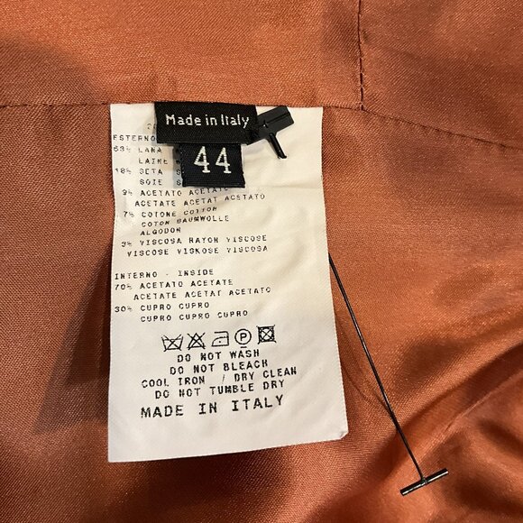 Etro Milano Women's Jacquard Wool Blend Coat Long Geometric Pattern Italy - Picture 7 of 7